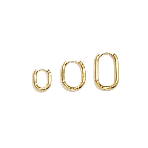 The Daily Hoop Earrings Set – Gold