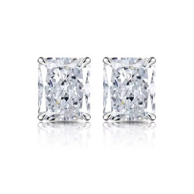 Silver Emerald Earrings