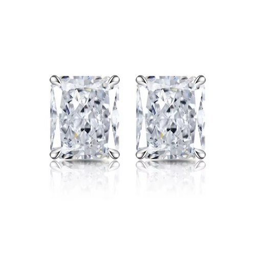 Silver Emerald Earrings