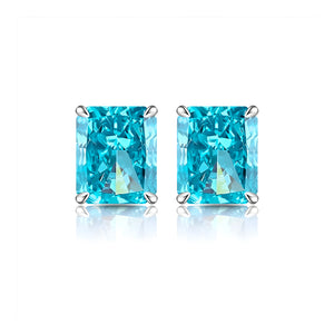 Ocean Blue Emerald Earrings