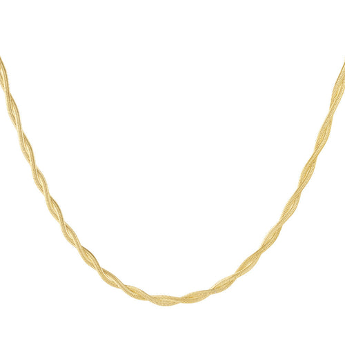 Wave Chain Necklace Gold
