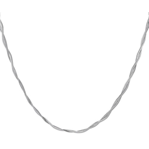 Wave Chain Necklace Silver