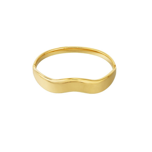 Wavy Bangle – Gold