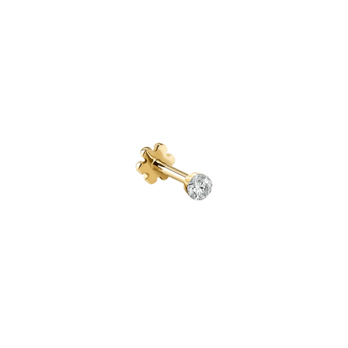 Invisible Set Diamond Threaded Stud Earring