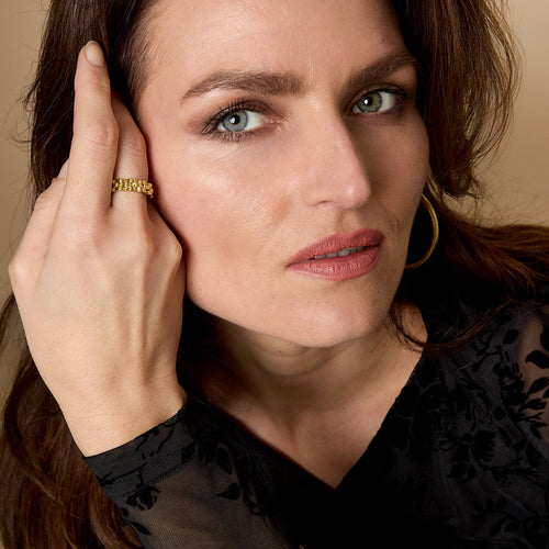 Brushed Matte Bangle – Gold