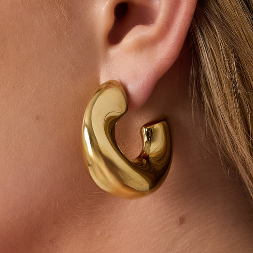 Boldy Hoop Earrings – Silver