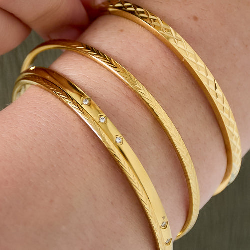 Simple Mini Diamond Bangle