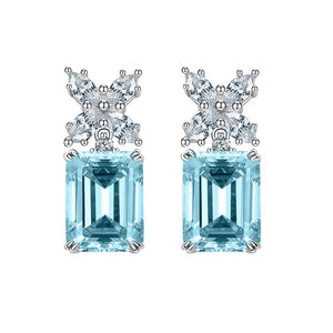 Ocean Blue Emerald Earrings