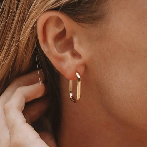 Ovale Hänge-Earrings
