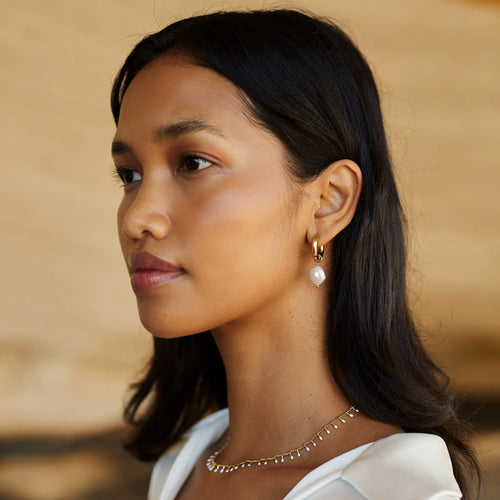 Runde Perl-Earrings