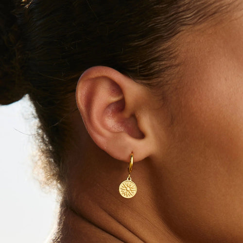 Goldene Sonnen-Earrings